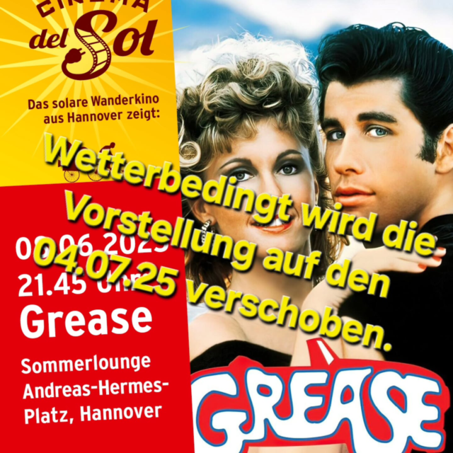 Leider zuviel Wind und Regen heute, dabei wären wir so gerne heute mit euch in die Cinema del Sol - Saison gestartet. Neue Chance am 04.07.25, gleiche Zeit bei der Sommerlounge auf dem Andreas-Hermes-Platz. Macht es euch schön heute!

@hannoverwaltung